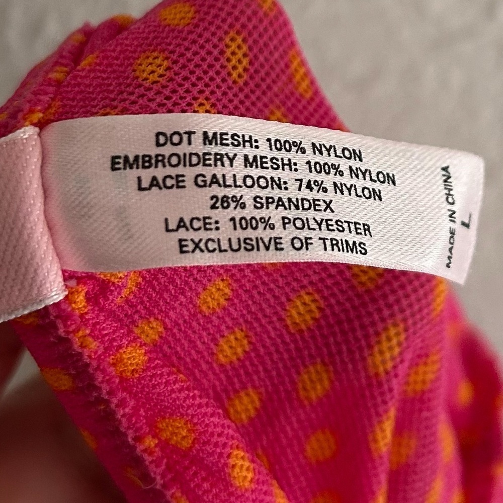 Y2K Victoria’s Secret Pink Mesh & Lace Embroidered Babydoll Cami Large - Picture 5 of 6